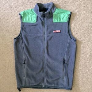 VINEYARD VINES blue fleece vest, Men's Small.